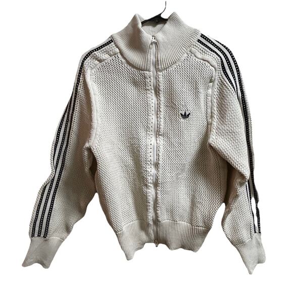 adidas Originals Women's Premium Crochet Track Jacket & Shorts - Size Large - Picture 3 of 9